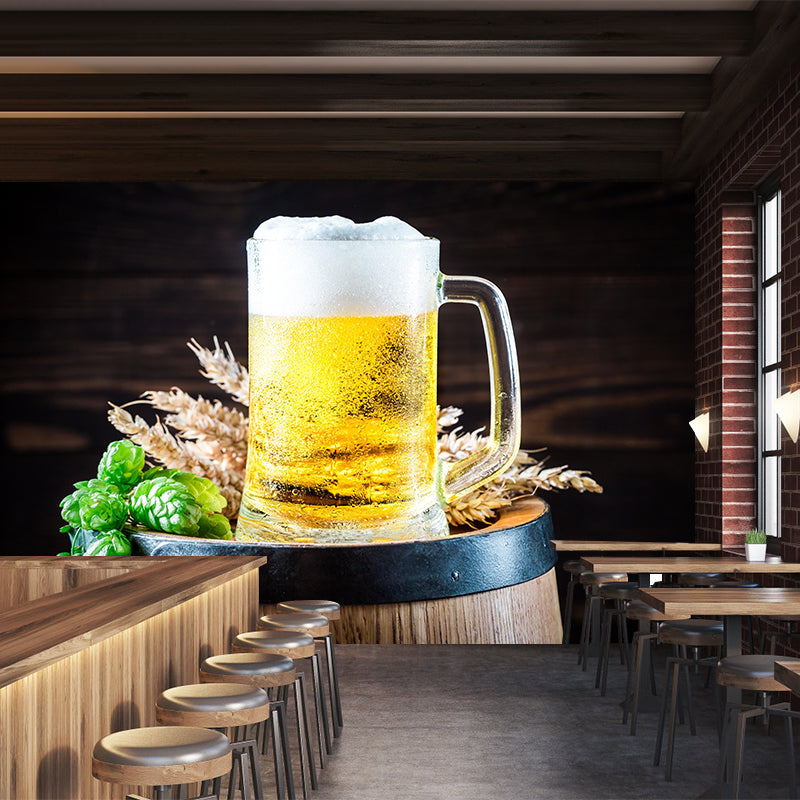 Beer Mural Wallpaper Contemporary Photography Commercial Use Wall Covering