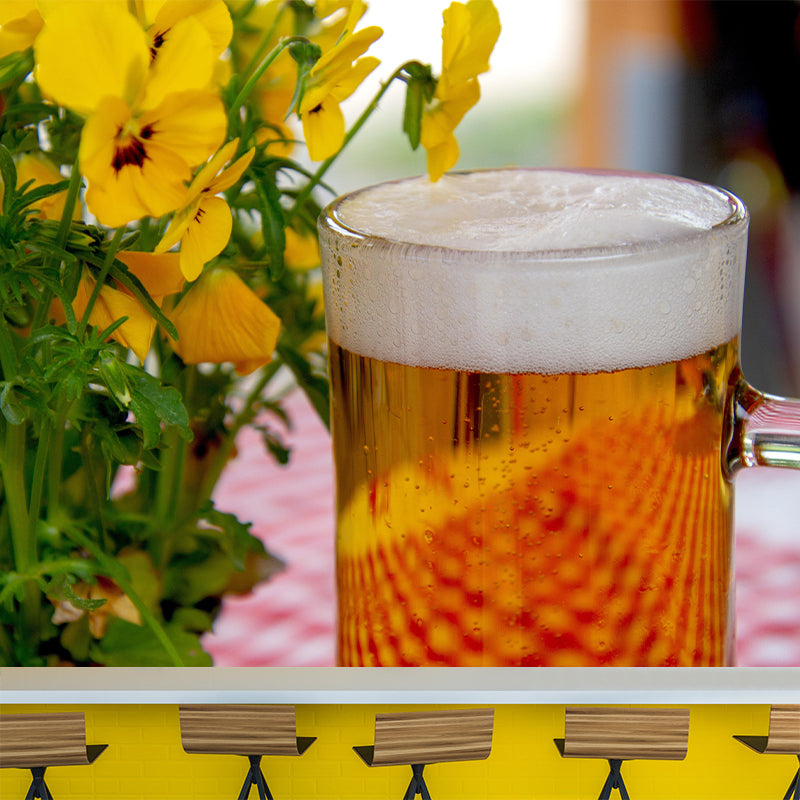 Beer Mural Wallpaper Contemporary Photography Commercial Use Wall Covering