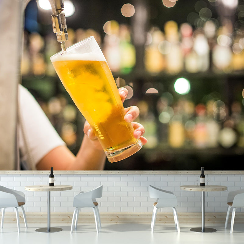 Beer Mural Wallpaper Contemporary Photography Commercial Use Wall Covering