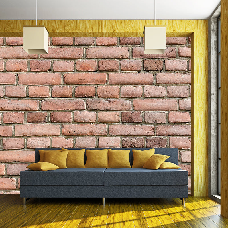 Brick Wall Covering Mural Industrial Style Living Room Wall Decor, Customized Size