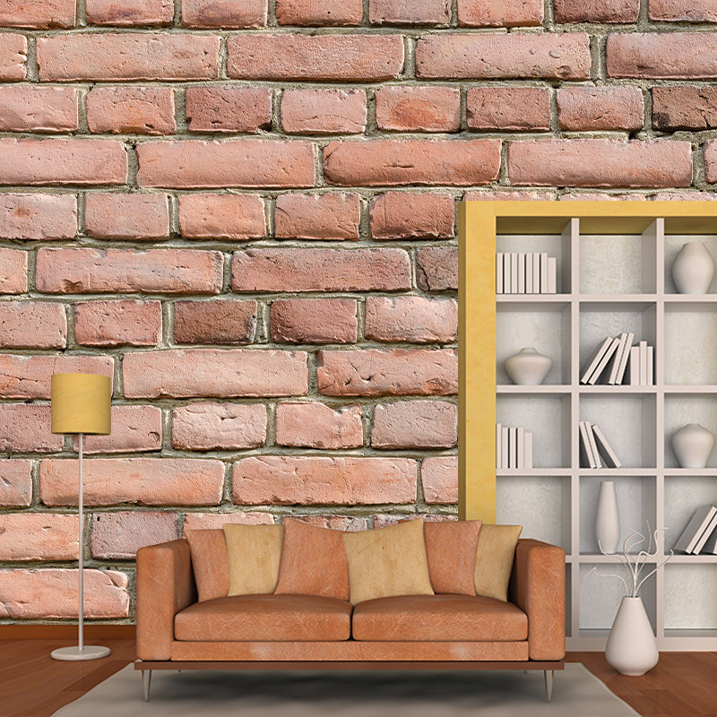 Brick Wall Covering Mural Industrial Style Living Room Wall Decor, Customized Size