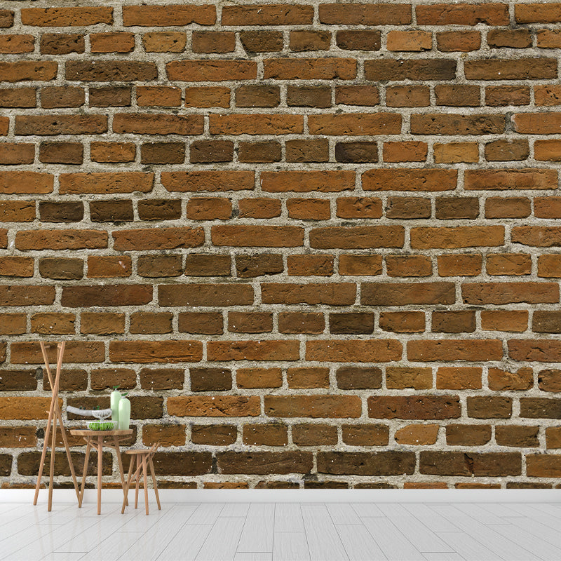 Brick Wall Covering Mural Industrial Style Living Room Wall Decor, Customized Size