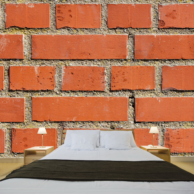 Brick Wall Covering Mural Industrial Style Living Room Wall Decor, Customized Size