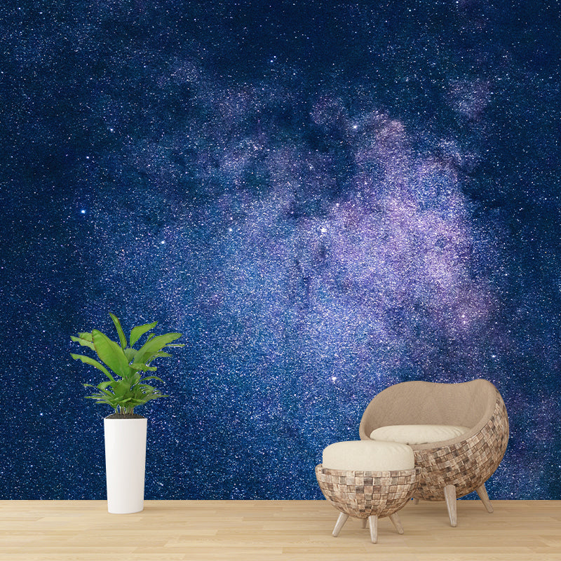 Astronomy Big Dark Mural Illustration Contemporary Milky Way Wall Covering