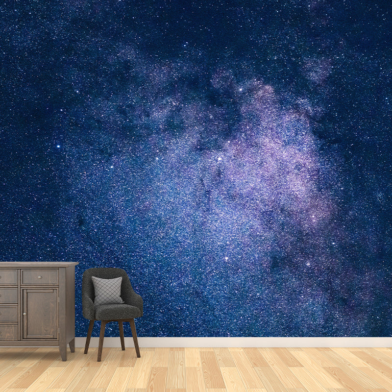 Astronomy Big Dark Mural Illustration Contemporary Milky Way Wall Covering