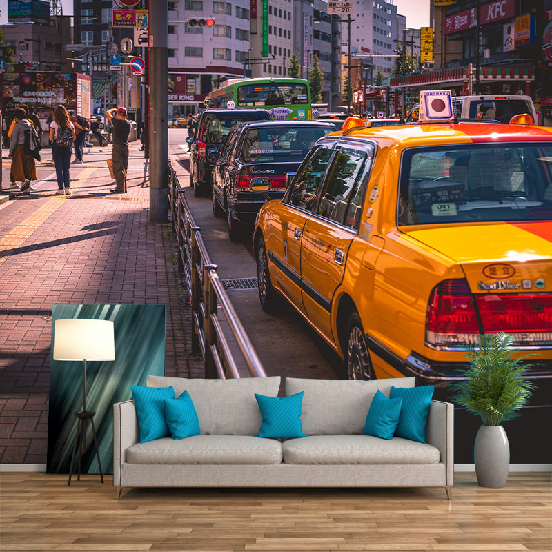 Modern City Transportation Wall Covering for Living Room Full Size Personalized Size