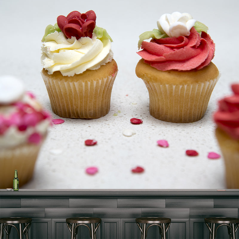 Cake Dessert Wall Decal Decor for Dining Room Kitchen Dessert Shop Stain Resistant