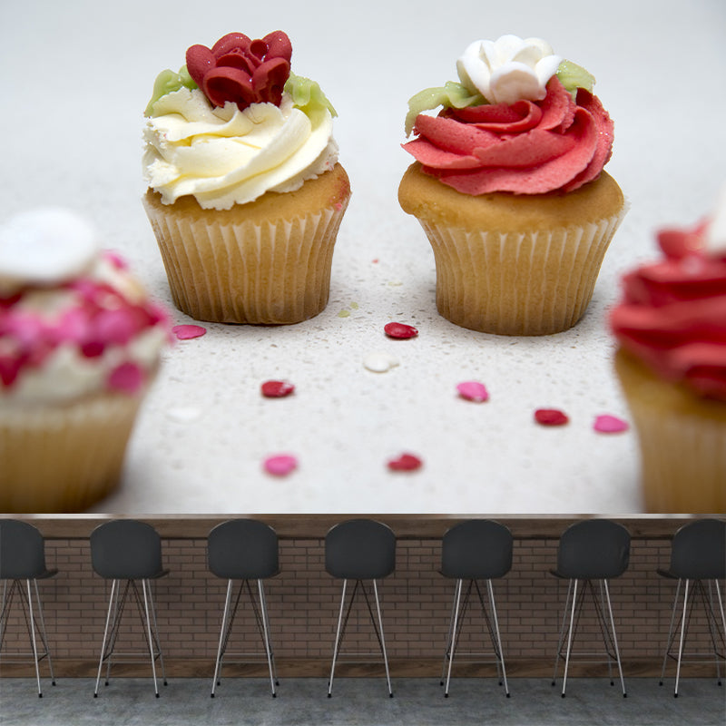 Cake Dessert Wall Decal Decor for Dining Room Kitchen Dessert Shop Stain Resistant