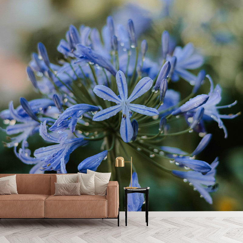 Modern Beautiful Lily Wall Mural Stain Resistant Wall Art for Living Room