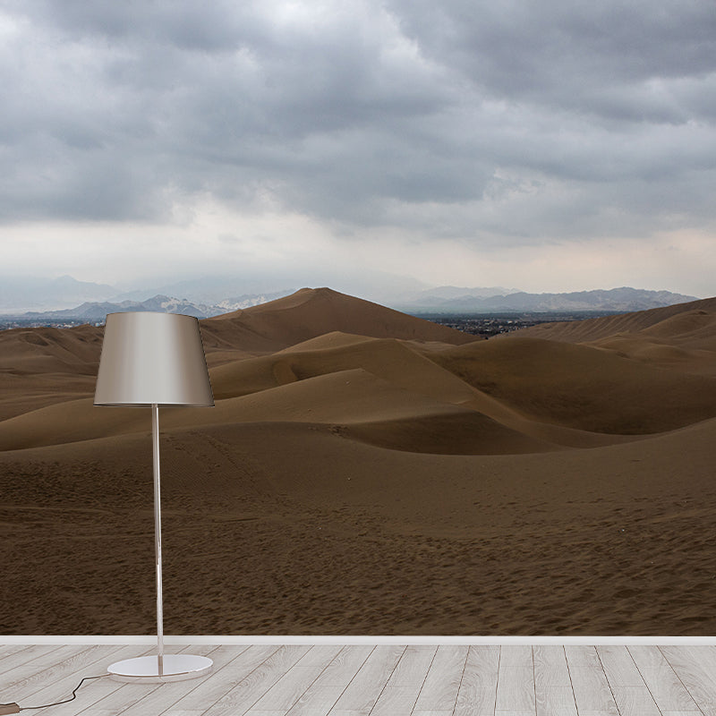 Yellow Desert Hillock Decor Wall Mural Sitting Room Wall Covering,Custom Size