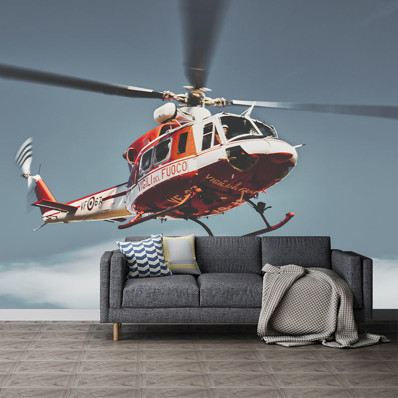 Photography Rescue Helicopter Wall Paper Murals Wall Covering for Bedroom Decor