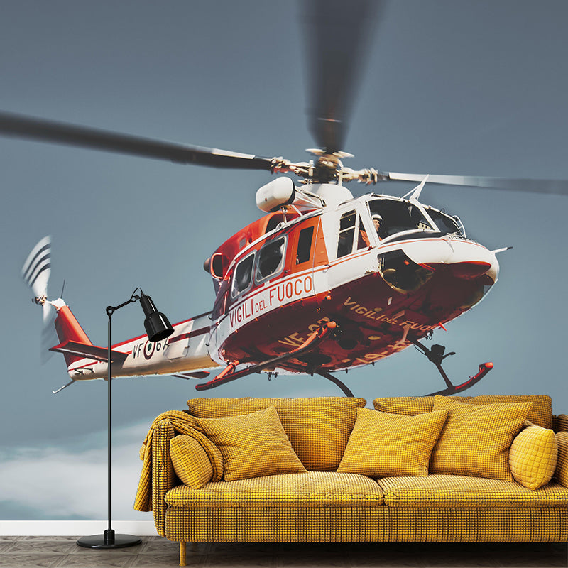 Photography Rescue Helicopter Wall Paper Murals Wall Covering for Bedroom Decor