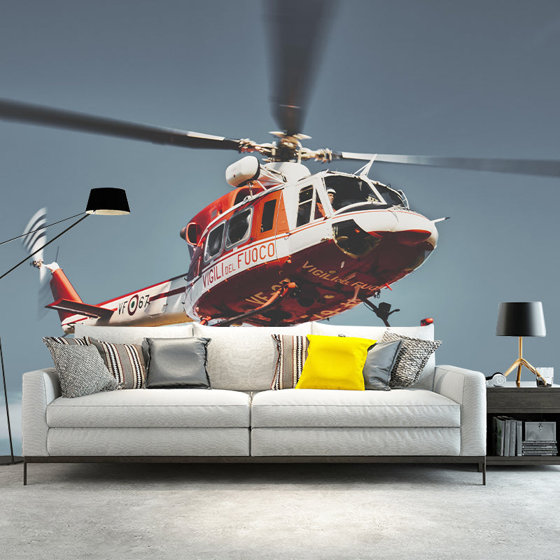 Photography Rescue Helicopter Wall Paper Murals Wall Covering for Bedroom Decor