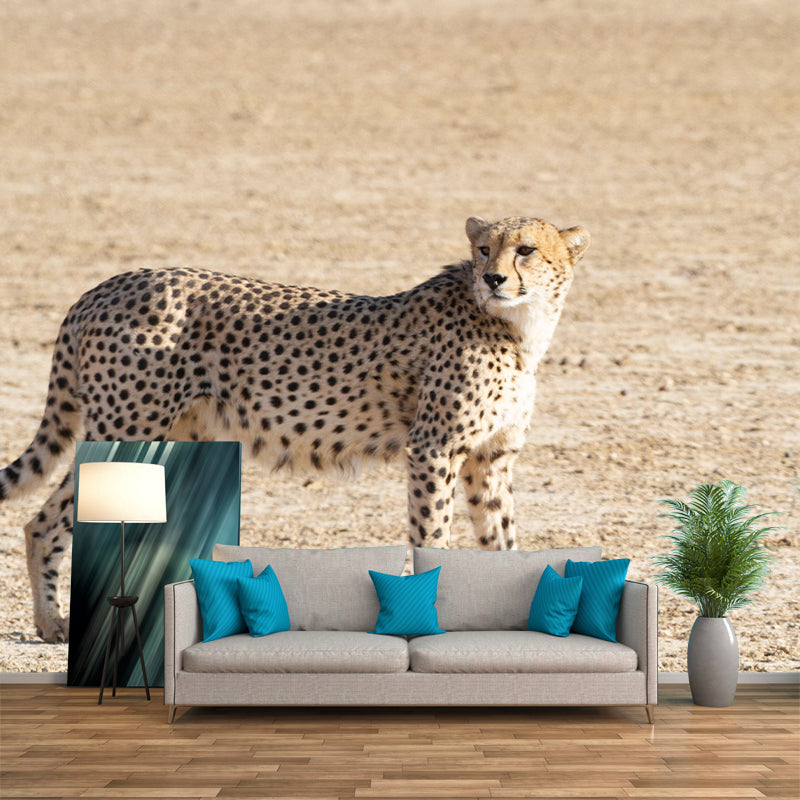Fierce Cheetah Mural Wallpaper Decorative Contemporary Dining Room Wall Decor