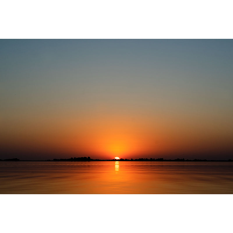 Sunset View Removable Wall Mural Modernist Wall Covering for Bedroom Decor