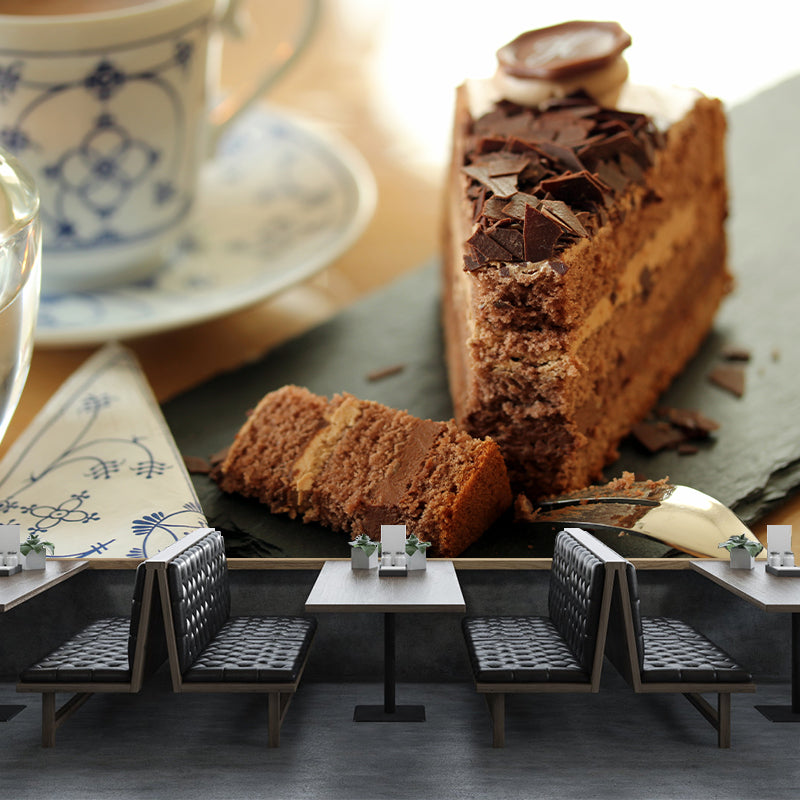 Cake Dessert Mural Wallpaper Modern Commerce Shop Decoration Stain Resistant Wall Decal