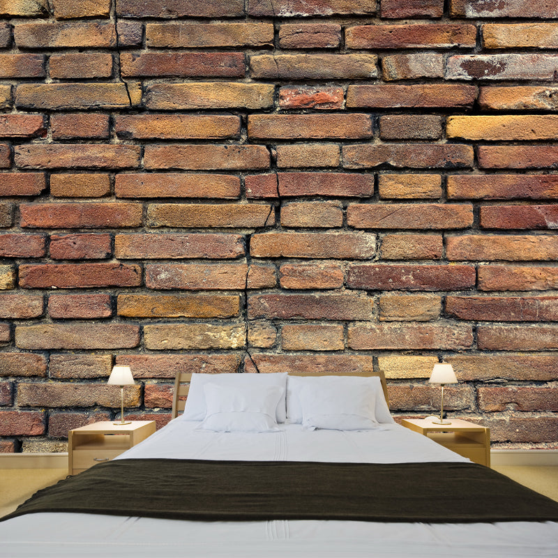 Brick Mural Wallpaper Minimalist Wall Covering Moisture-Resistant for Sitting Room