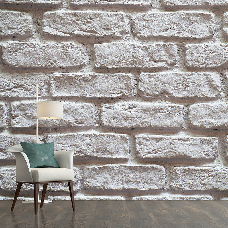 Brick Mural Wallpaper Minimalist Wall Covering Moisture-Resistant for Sitting Room