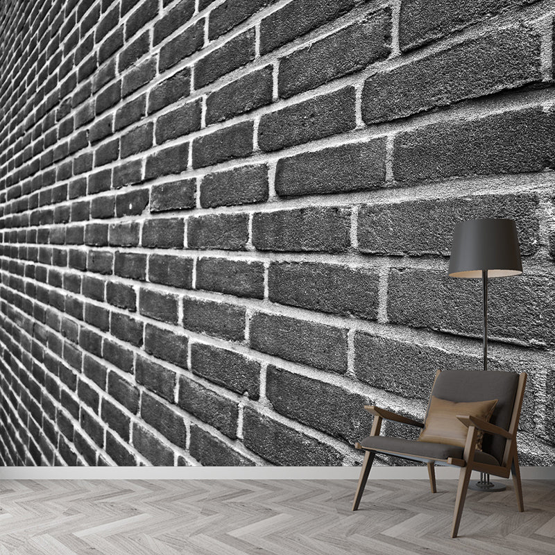 Brick Mural Wallpaper Minimalist Wall Covering Moisture-Resistant for Sitting Room