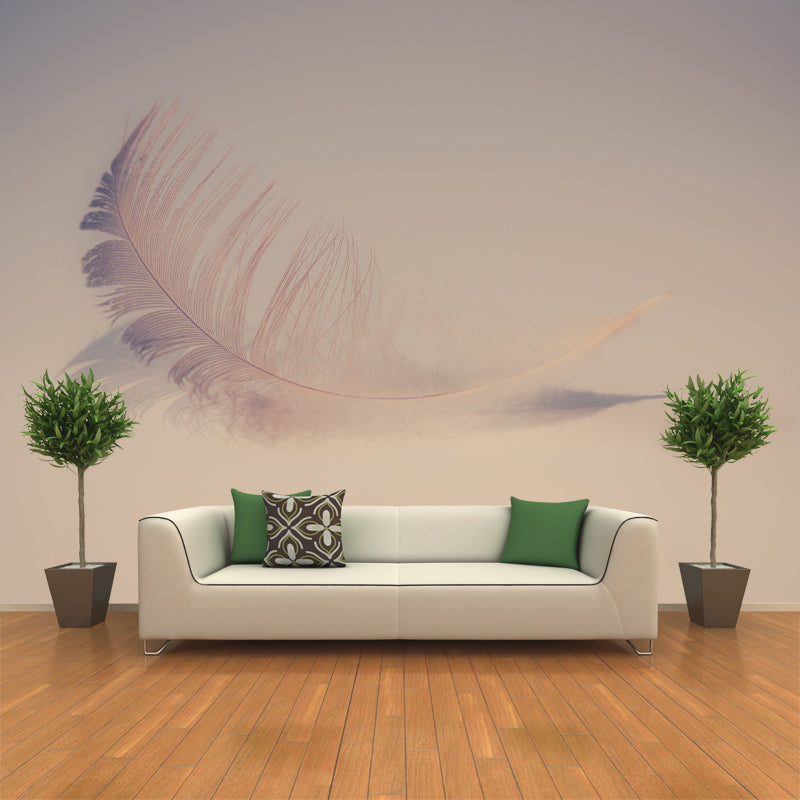 Nordic Style Feather Wall Mural Home Decoration Removable Mural for Living Room
