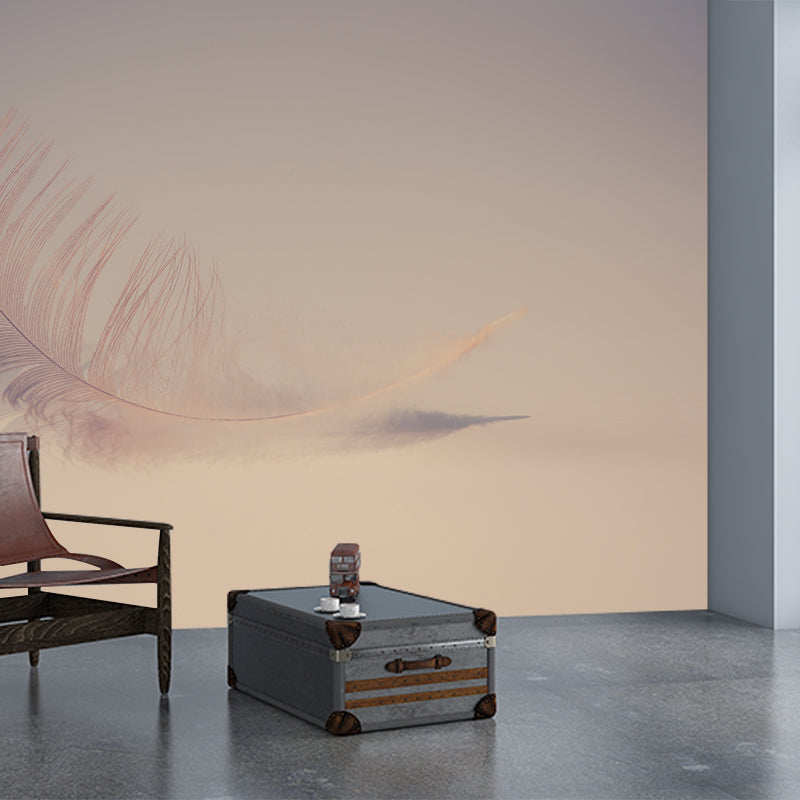 Nordic Style Feather Wall Mural Home Decoration Removable Mural for Living Room