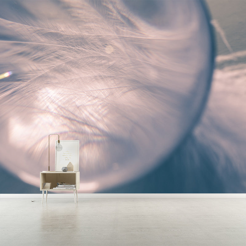 Nordic Style Feather Wall Mural Home Decoration Removable Mural for Living Room