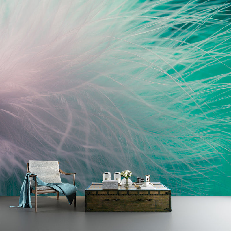 Nordic Style Feather Wall Mural Home Decoration Removable Mural for Living Room