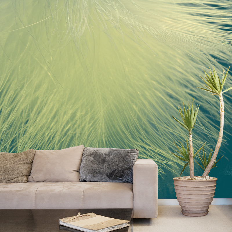 Nordic Style Feather Wall Mural Home Decoration Removable Mural for Living Room