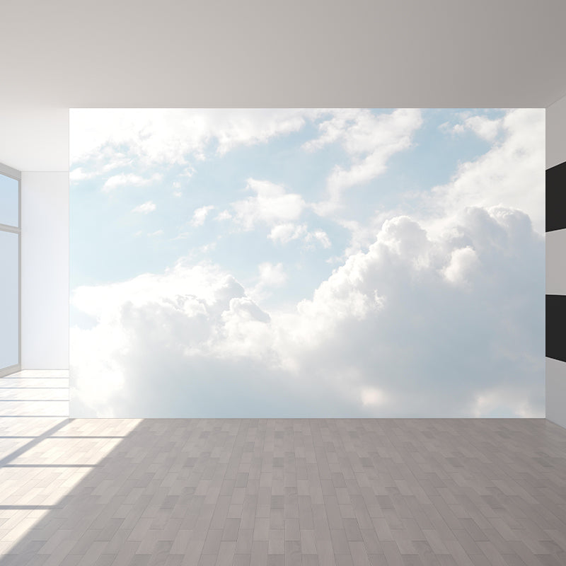 Photography Modern Style Cloud Mural Decal Mildew Resistant for Dining Room