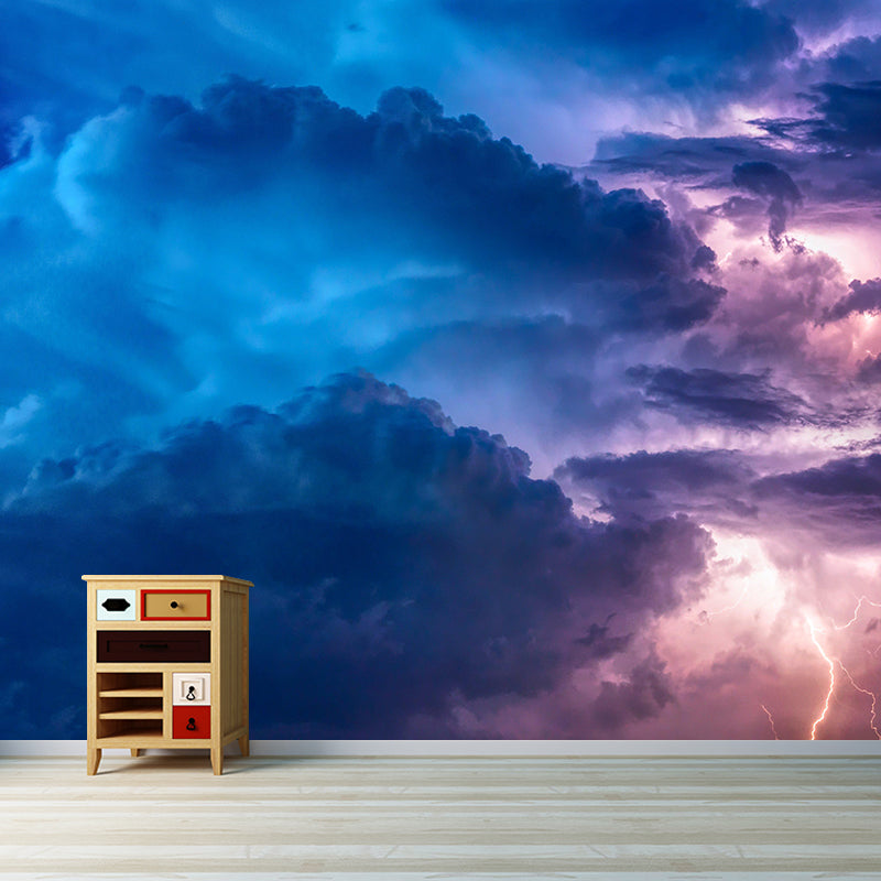 Thunderstorm Scenery Mural Decal Modern Decorative Bedroom Wall Covering