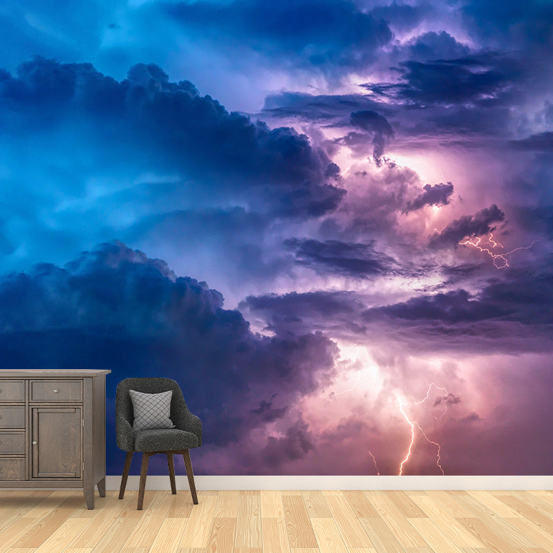 Thunderstorm Scenery Mural Decal Modern Decorative Bedroom Wall Covering