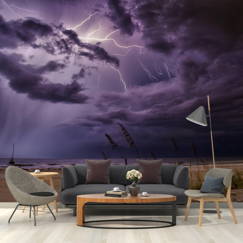 Thunderstorm Scenery Mural Decal Modern Decorative Bedroom Wall Covering