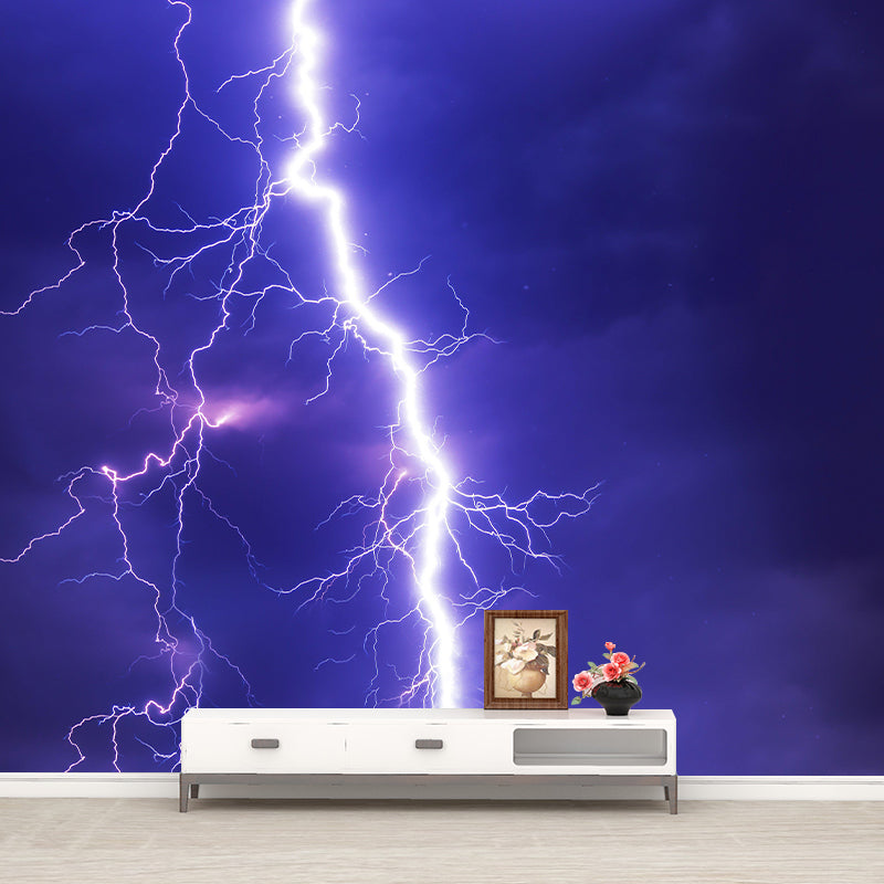 Lightning Sky Scene Mural Wallpaper Decal Decorative Bedroom Wall Covering