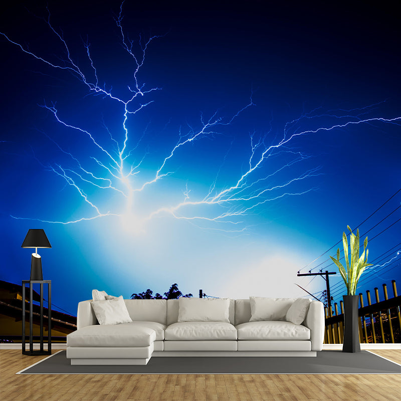 Lightning Sky Scene Mural Wallpaper Decal Decorative Bedroom Wall Covering
