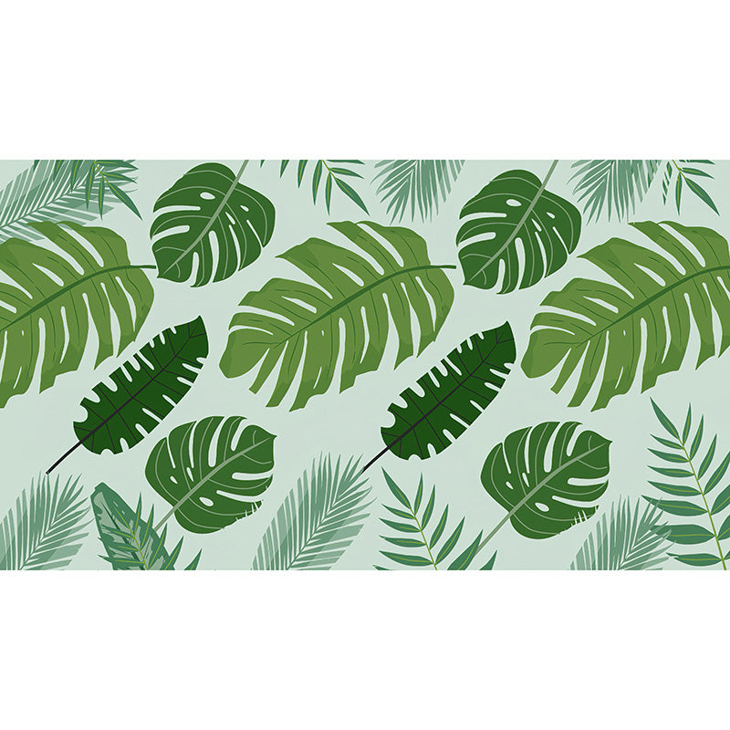 Tropical Botanical Wall Paper Mural Stain Resistant Pastel Wall Decor for Home