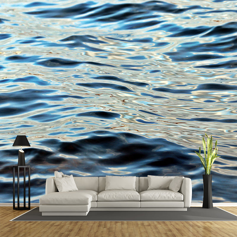 Tropics Seascape Wall Paper Mural Soft Color Mildew Resistant Wall Art for Home