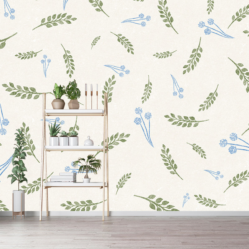 Simple Plant Wall Murals for Bedroom Wall Decoration Stain Resistant Wall Decals