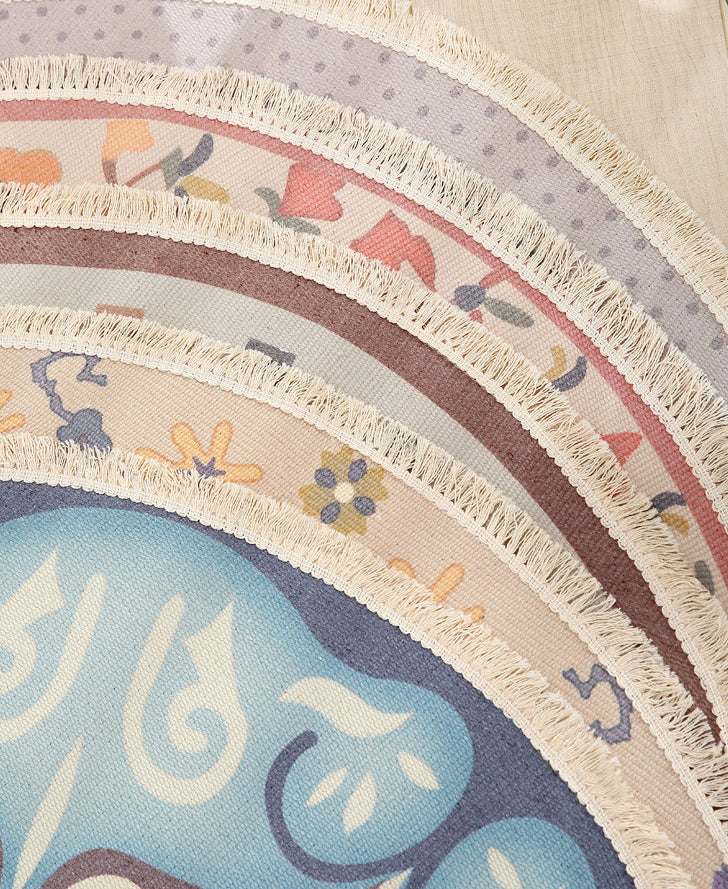 Funky Maroccan Round Rugg