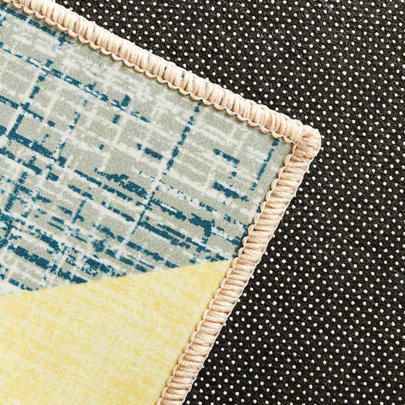 Mehrfarbiger Teppich mit Dreiecksmuster, Polyester, nordischer Teppich, schmutzabweisender Innenteppich für Heimdekoration