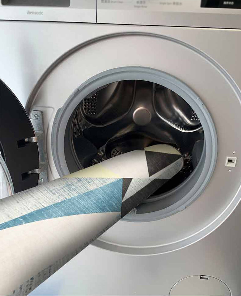Mehrfarbiger Teppich mit Dreiecksmuster, Polyester, nordischer Teppich, schmutzabweisender Innenteppich für Heimdekoration