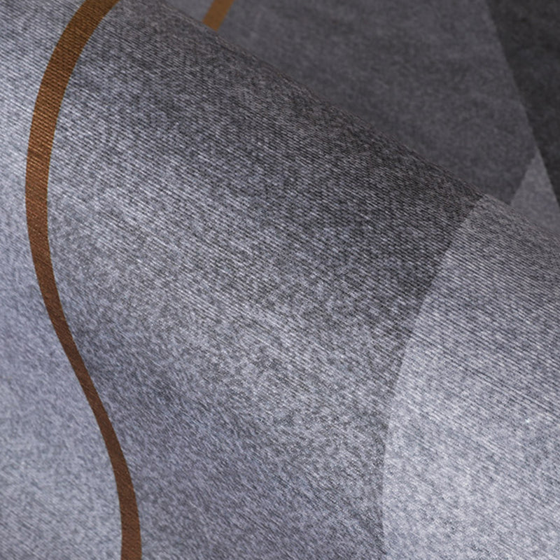 Grey Tone Triangle Print Rug Polyester Simple Carpet Non-Slip Backing Indoor Rug for Home Decoration