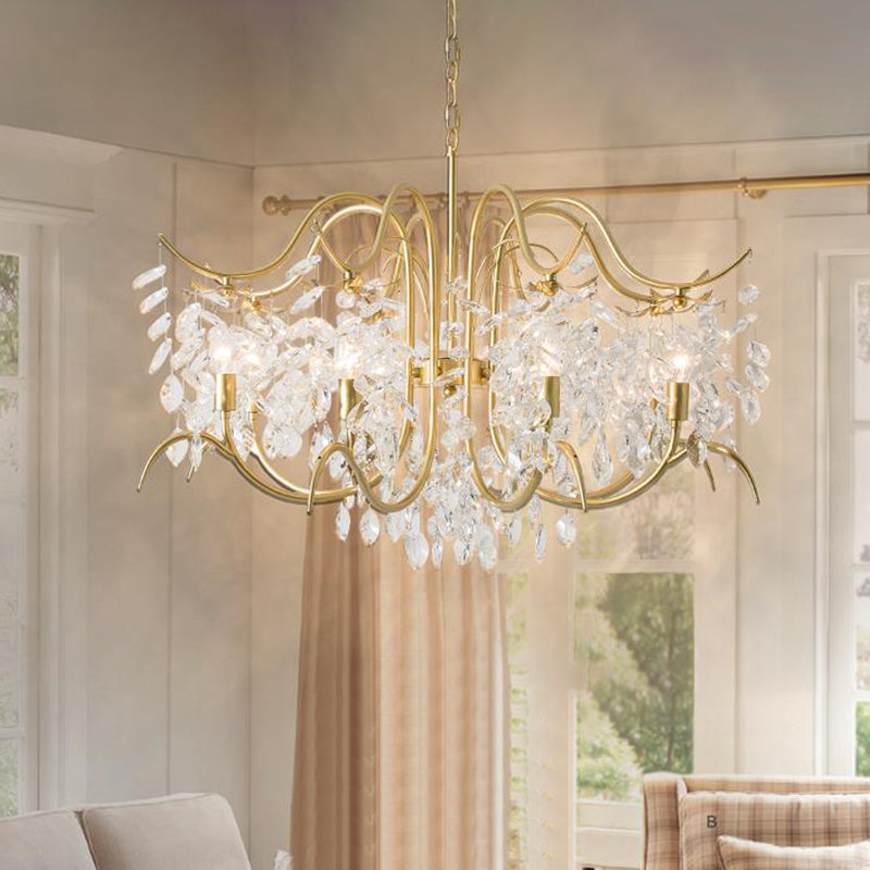 Luminaire de lustre en cristal de style bougie
