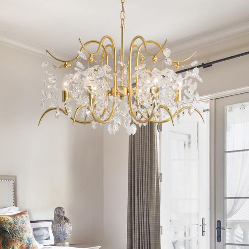 Luminaire de lustre en cristal de style bougie