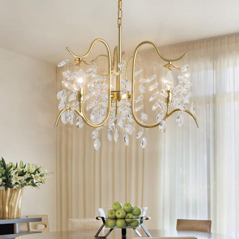 Luminaire de lustre en cristal de style bougie