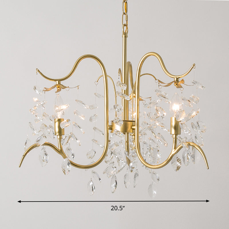 Luminaire de lustre en cristal de style bougie