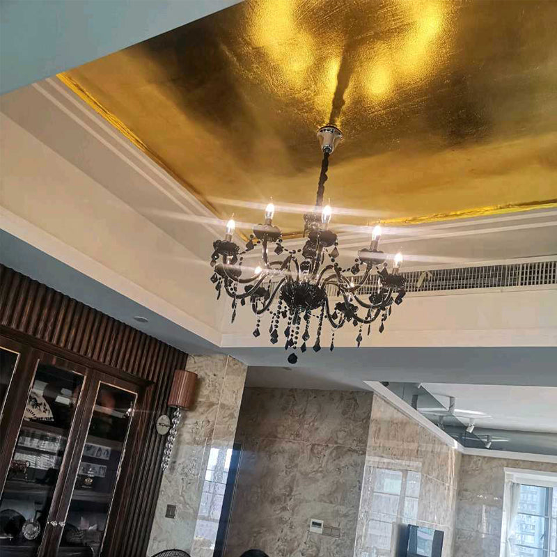 Lámpara de araña de velas iluminación de vidrio tradicional iluminación para restaurante