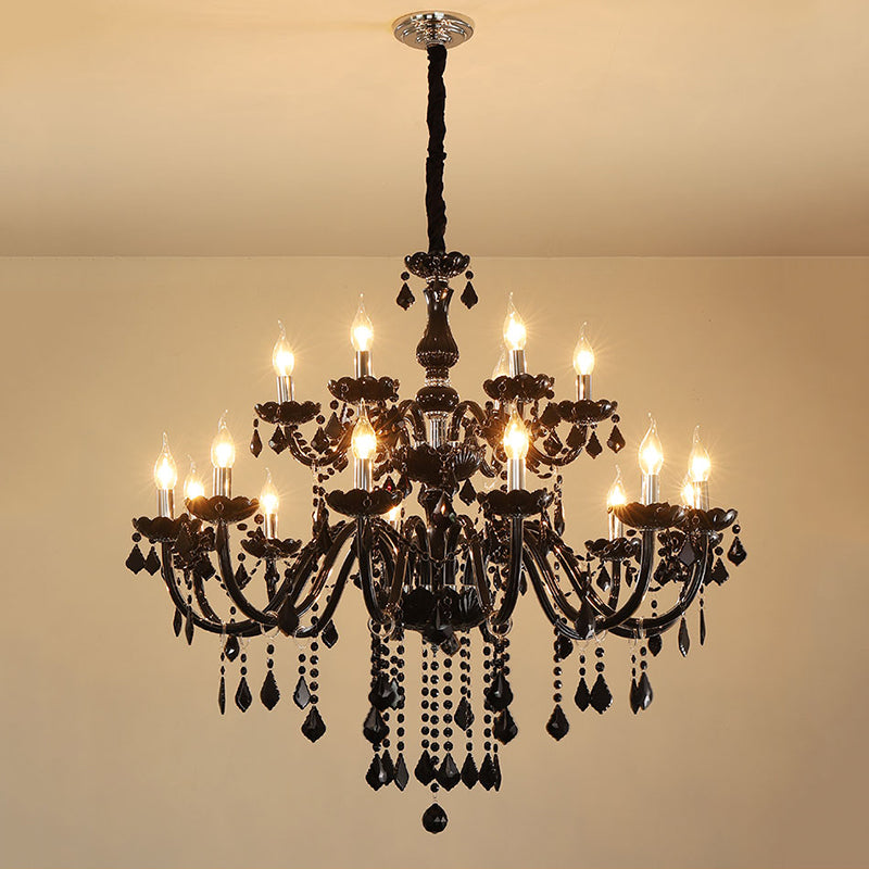 Lámpara de araña de velas iluminación de vidrio tradicional iluminación para restaurante