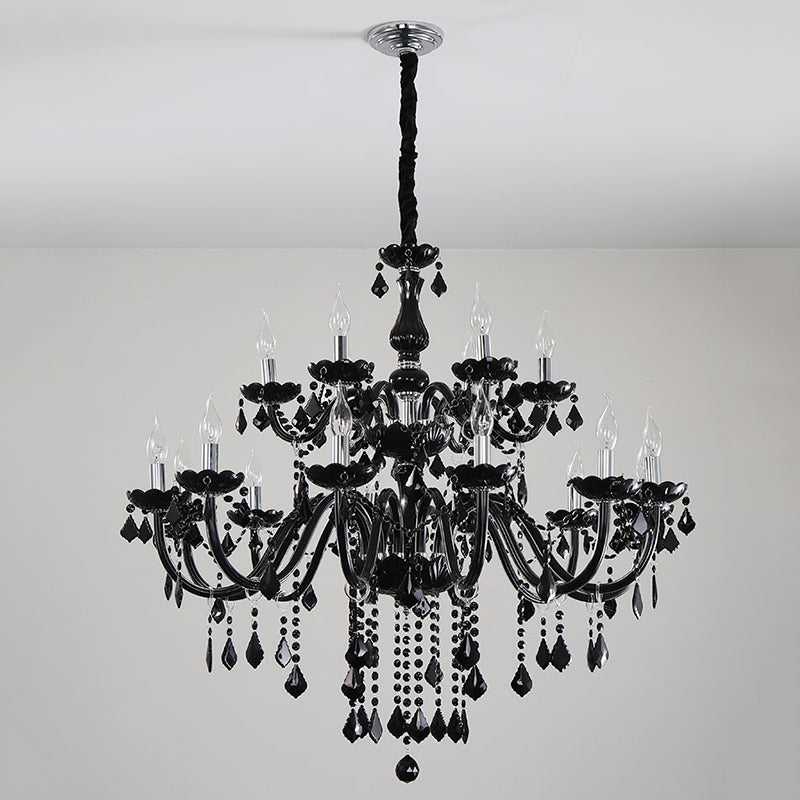 Lámpara de araña de velas iluminación de vidrio tradicional iluminación para restaurante