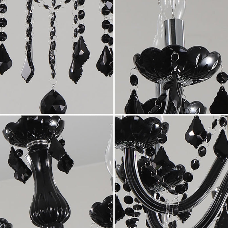 Lámpara de araña de velas iluminación de vidrio tradicional iluminación para restaurante