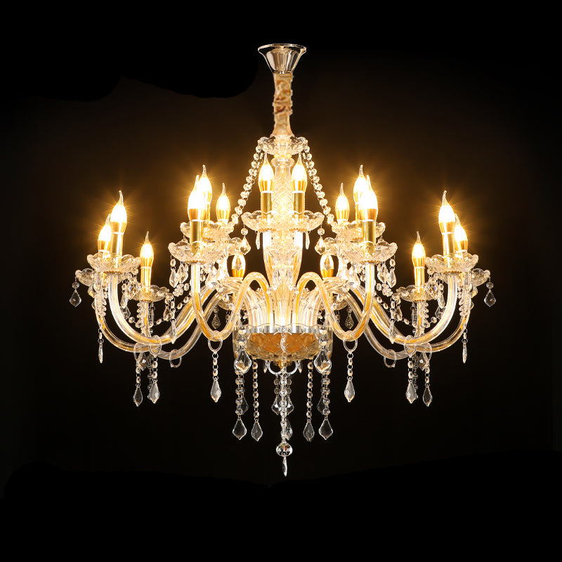 Kerze Kronleuchter Leuchte Traditionelle Kristallheizbeleuchtung für das Restaurant